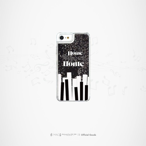 "Sweet Home" グリッターiPhoneケース[ブラック]