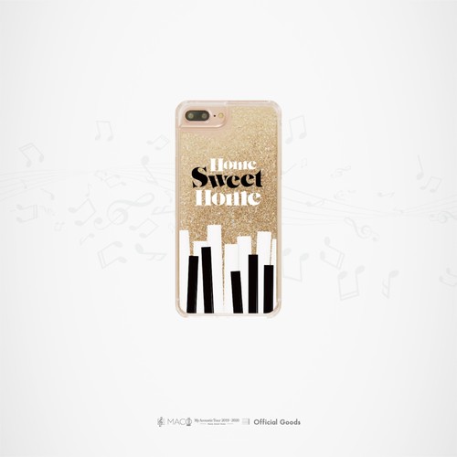 "Sweet Home" グリッターiPhoneケース[ゴールド]